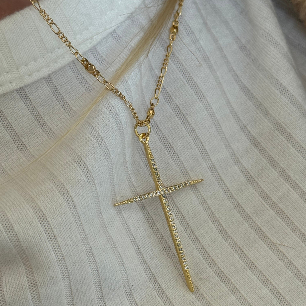 アクセサリー 00s cross necklace gunda handmad Agatha CZ Cross Necklace | Heather Pullis Jewelry