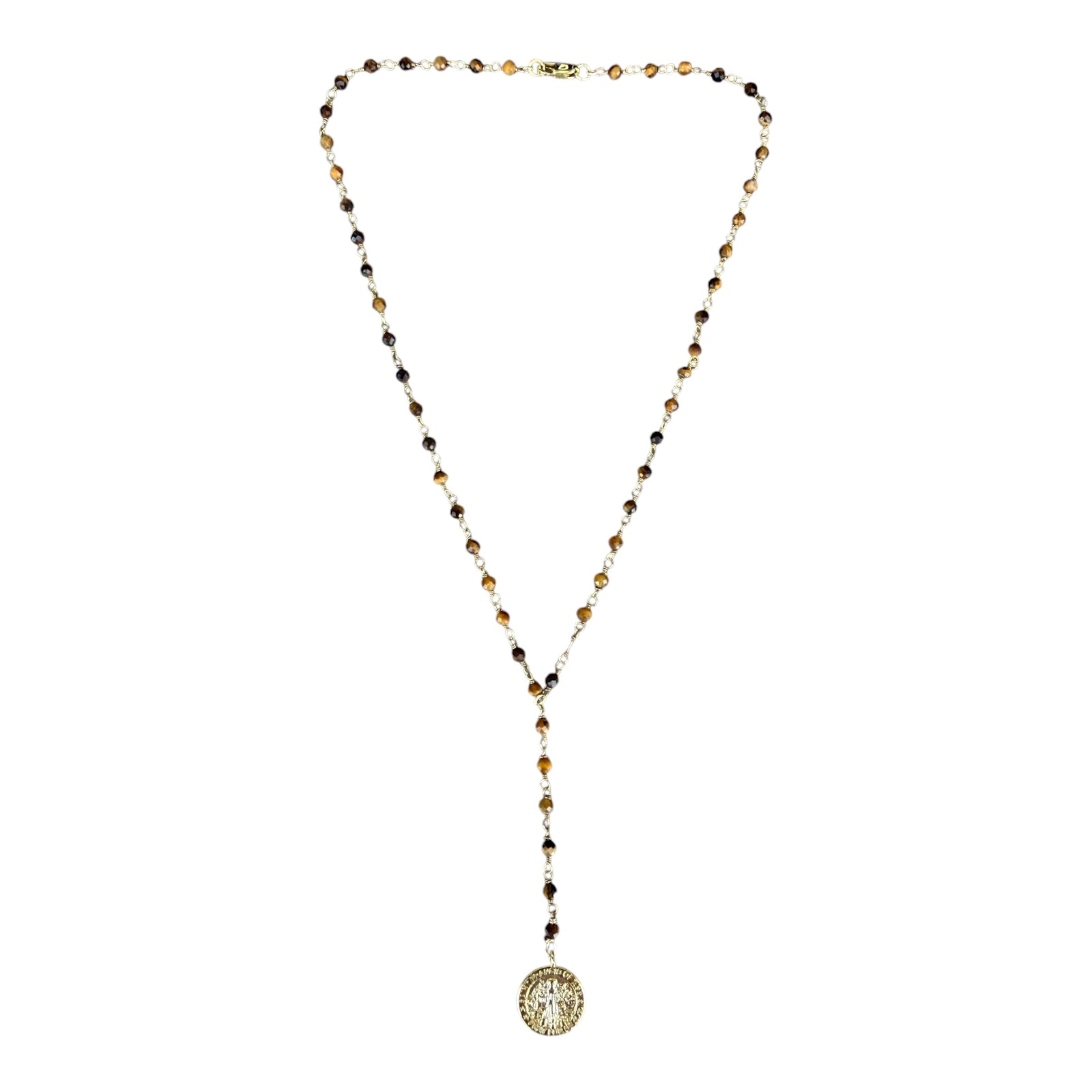Lucy Tiger Eye Lariat Necklace