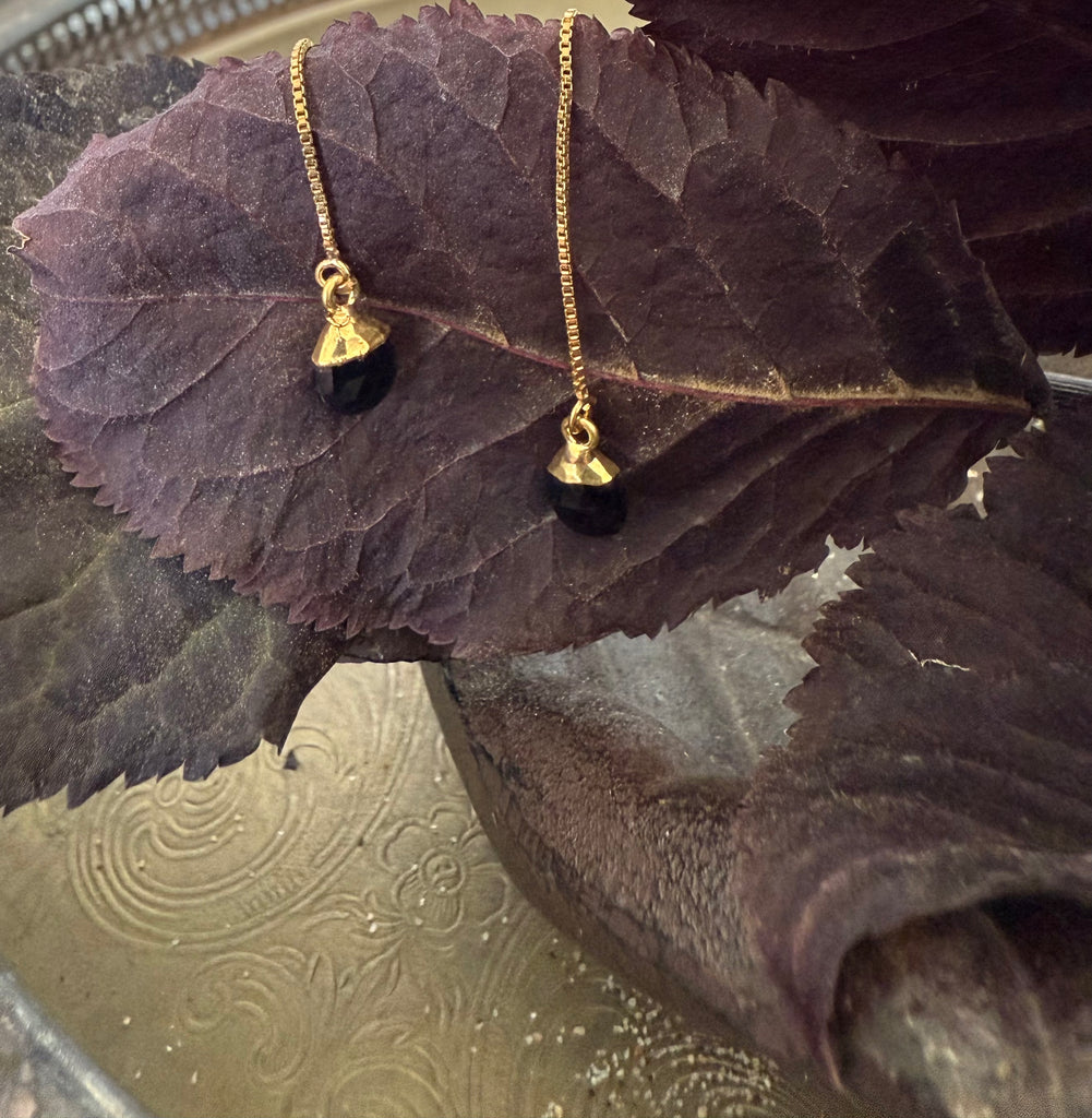 Black Onyx Threaders