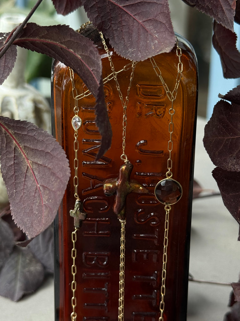 Brown Cross Hand Chain