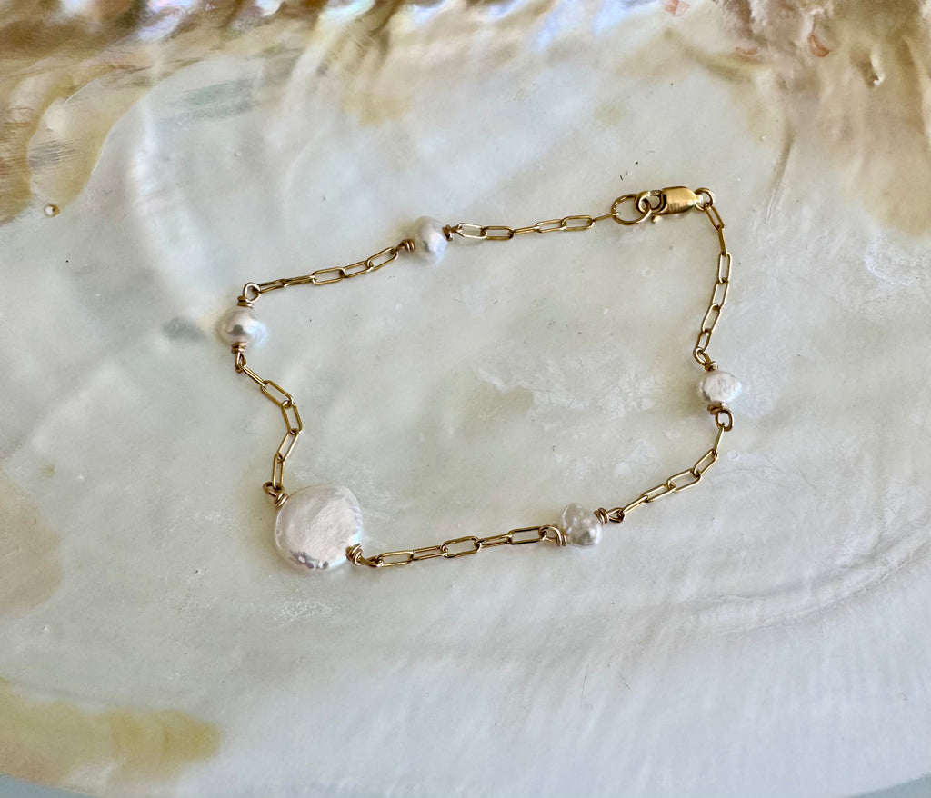 Melody Miles Gold Pearl Anklet