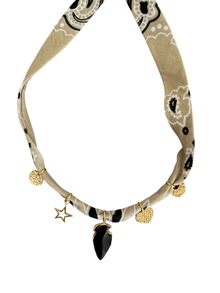 Beige Bandana Necklace 2.0