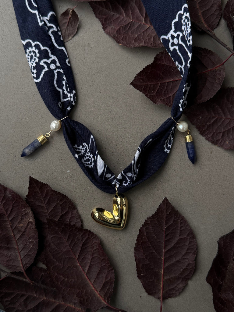 Blue Bandana Heart