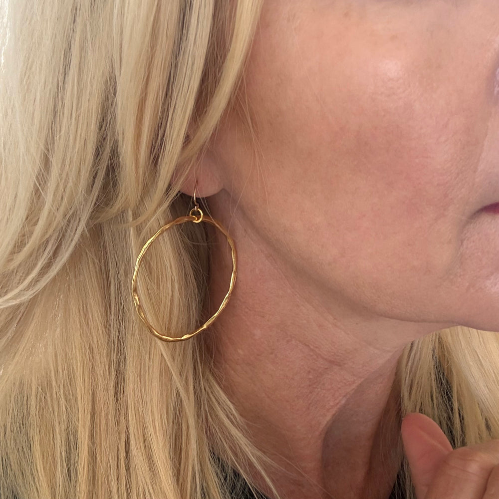 Adele Hammered Hoops