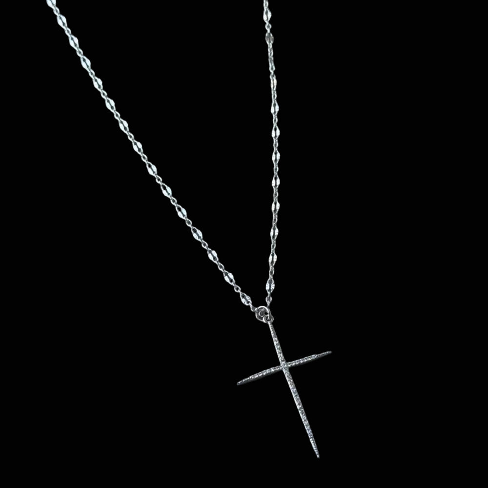 Collier Croix Agatha CZ