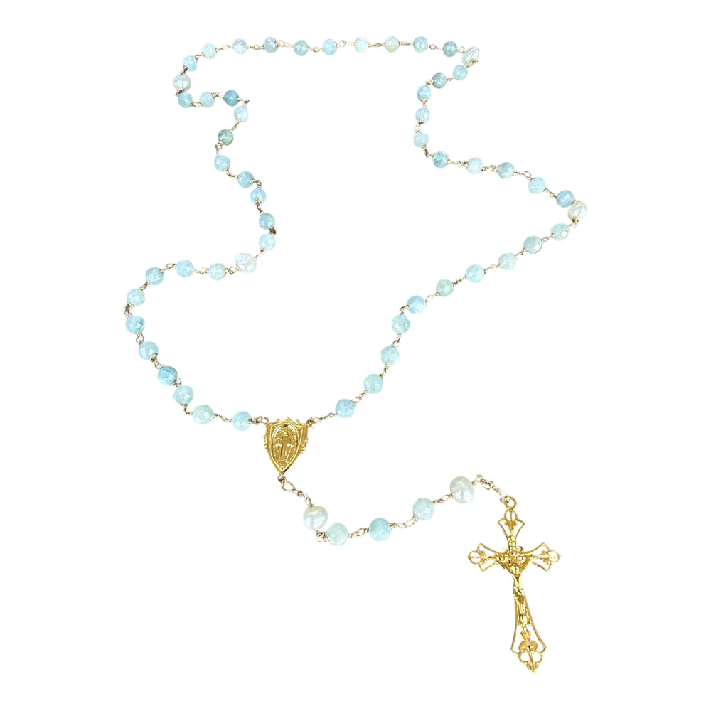 Amalfi Aquamarine Rosary