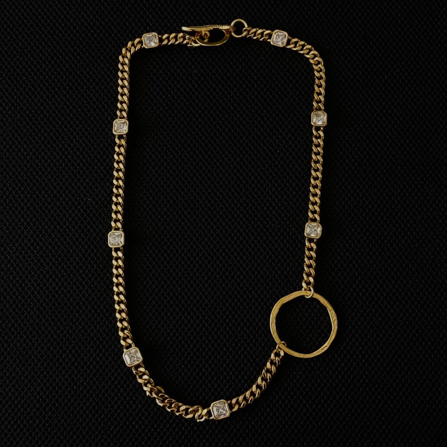Cadena de oro Agustín CZ