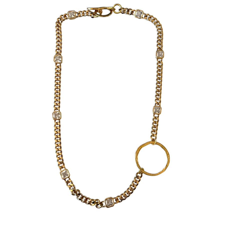 Cadena de oro Agustín CZ