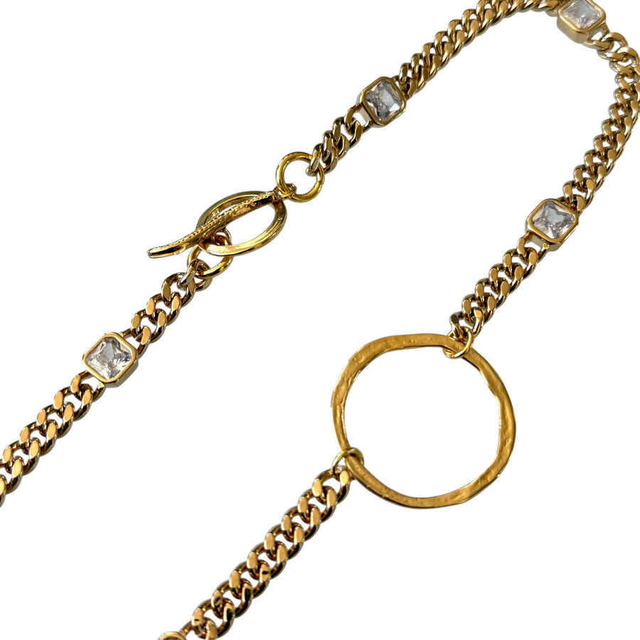 Cadena de oro Agustín CZ