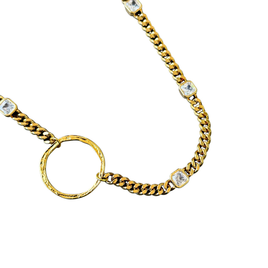Augustine CZ Gold Chain Necklace