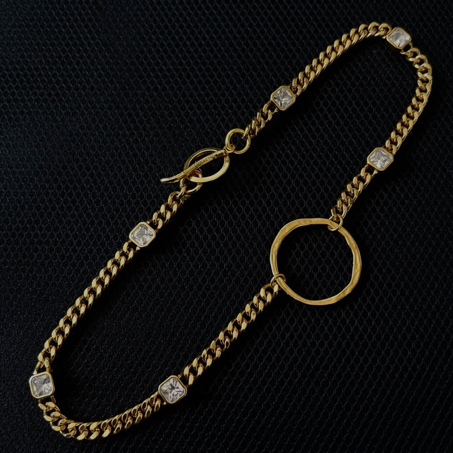 Cadena de oro Agustín CZ
