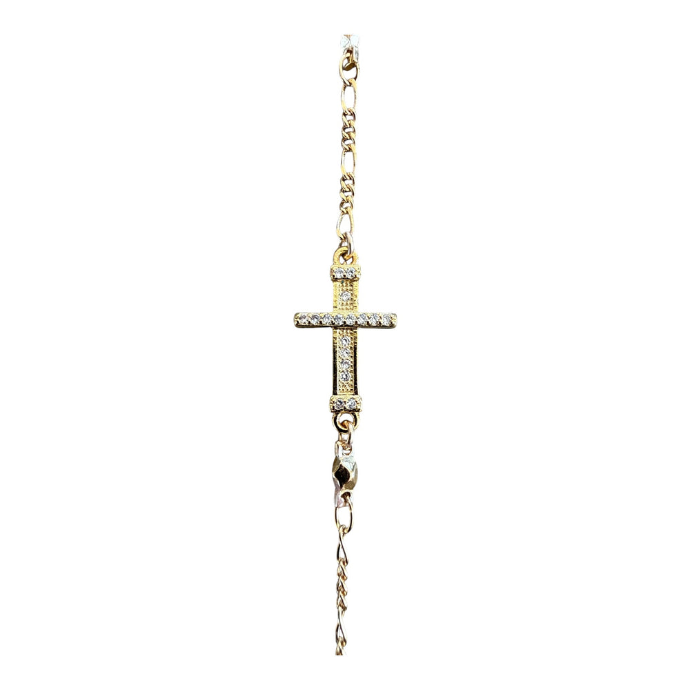 Basil Gold Cross Bracelet