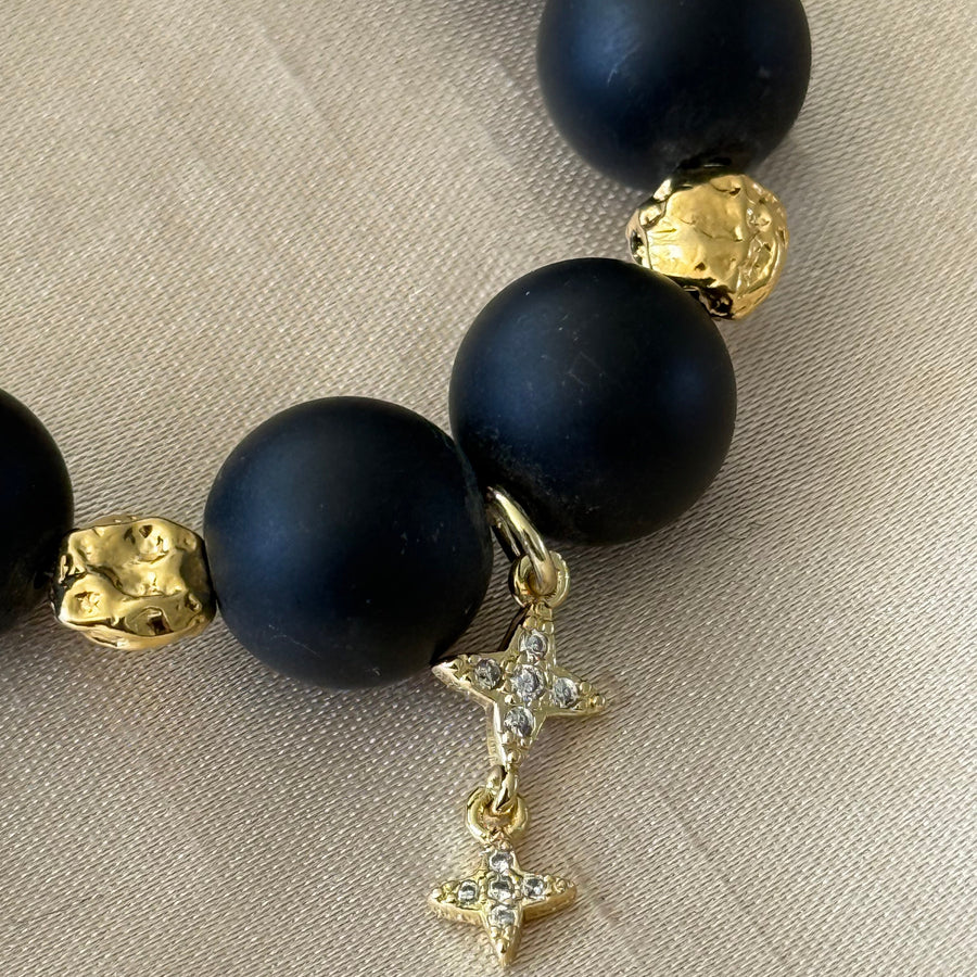 Pulsera de estrella Amos Black Onyx
