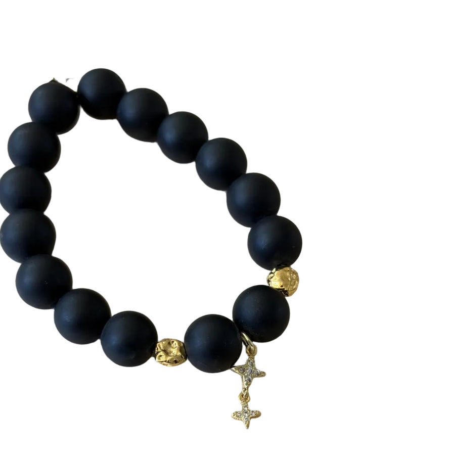 Pulsera de estrella Amos Black Onyx