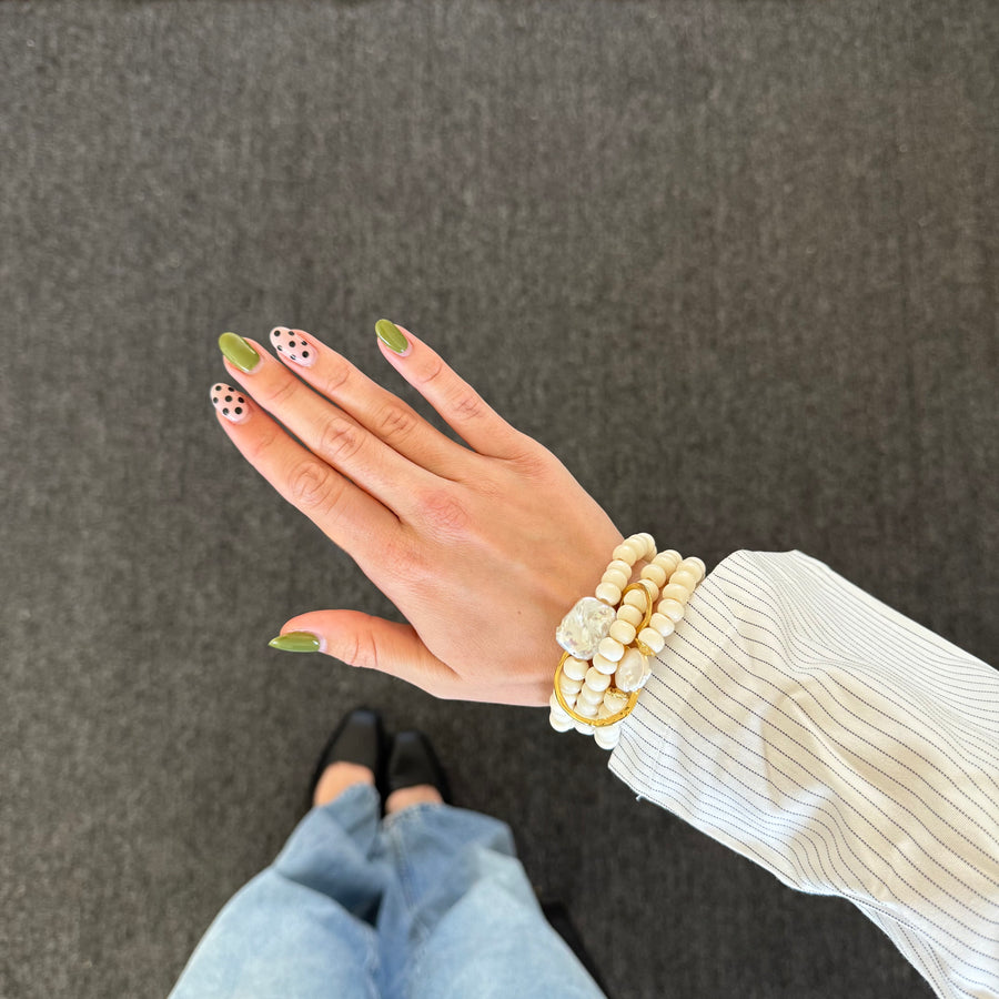 Pulsera Triple Amenaza de Hueso