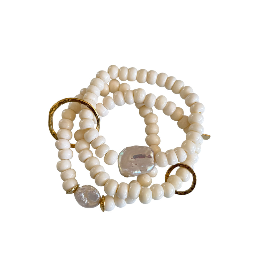 Pulsera Triple Amenaza de Hueso