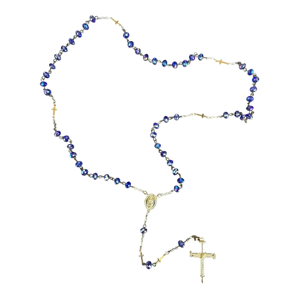 Bourges Royal Blue Crystal Rosary