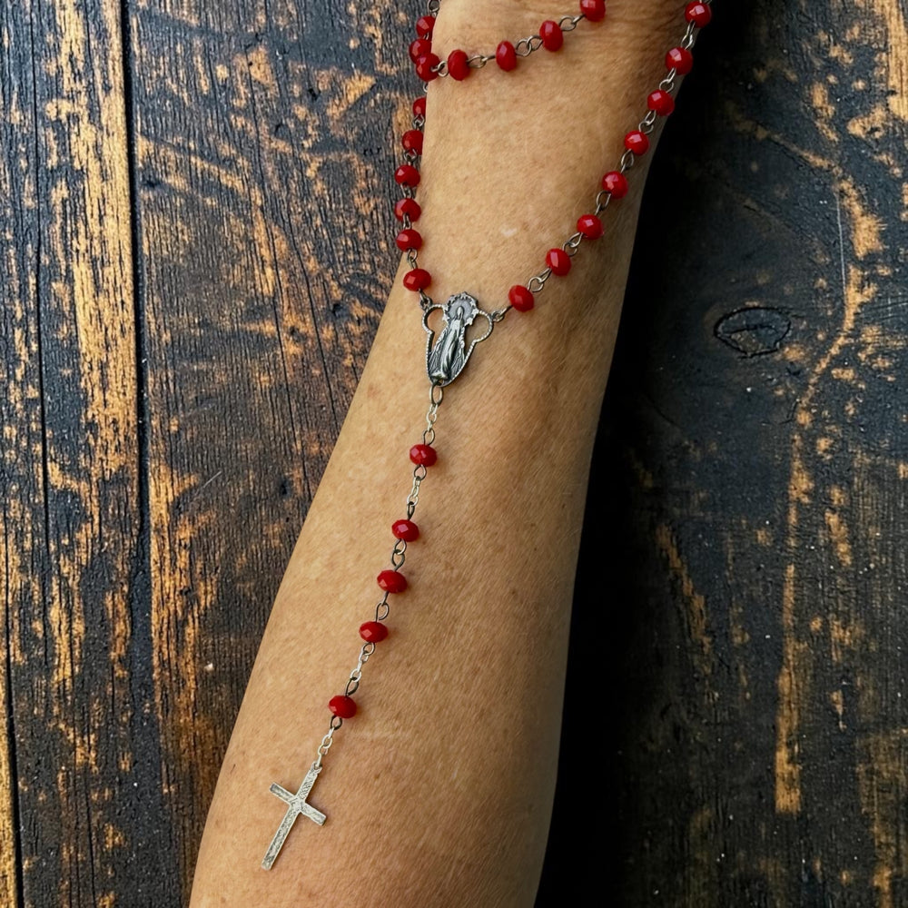 Colonge Ruby Crystal Rosary