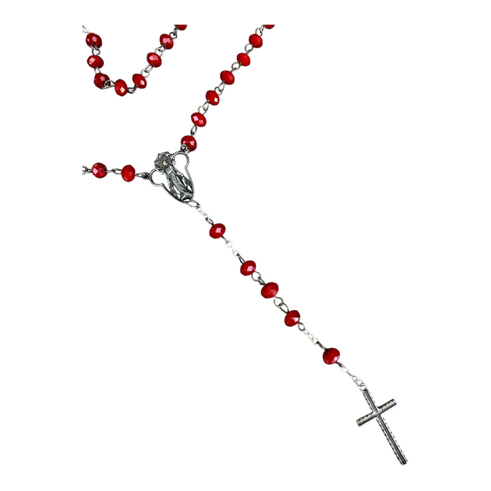 Colonge Ruby Crystal Rosary