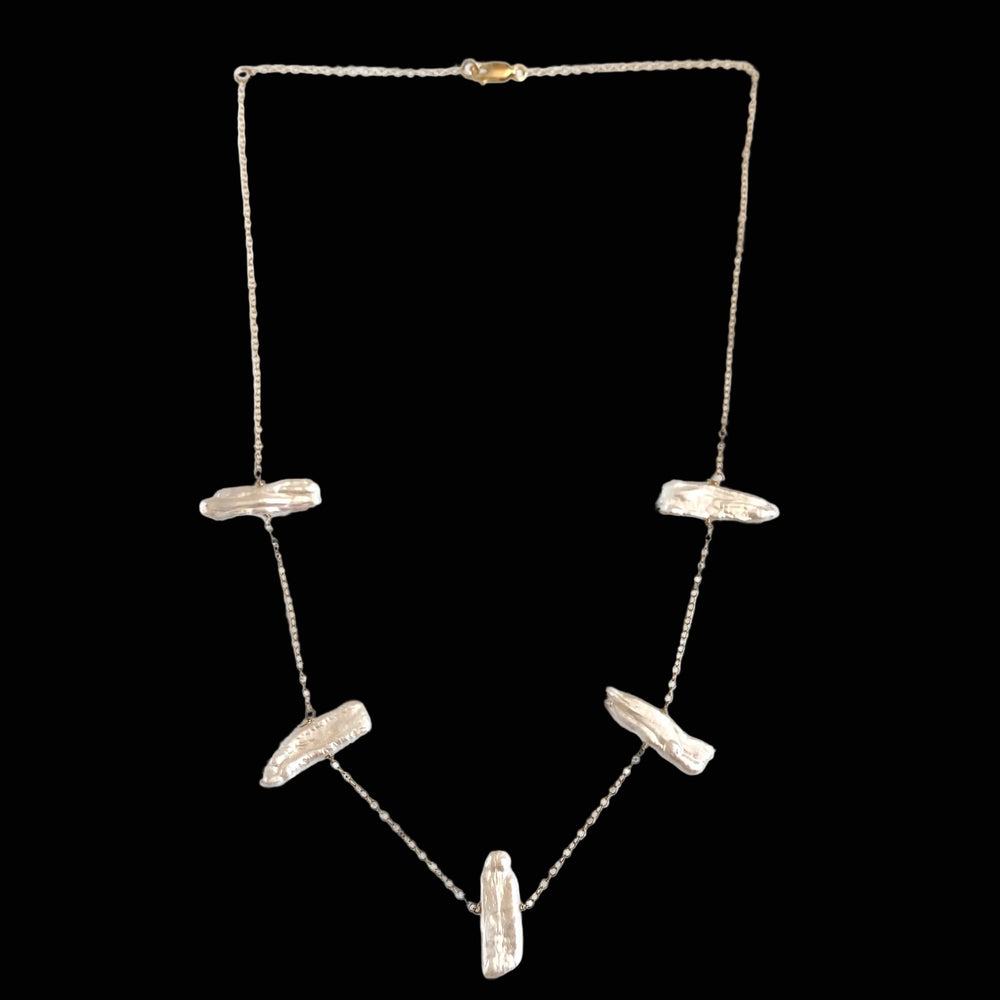 Collier Elle en chaîne de perles