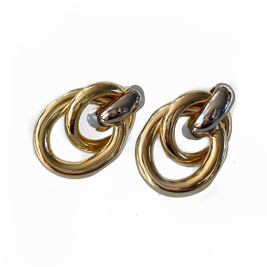 Pendientes Jennifer de metales mixtos