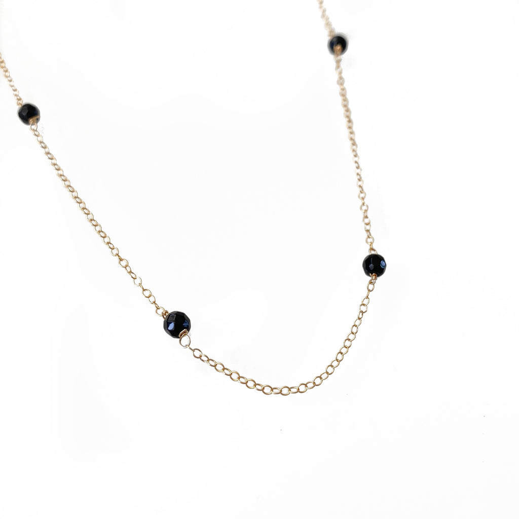 Wire Wrapped Semi Precious Gold Necklace