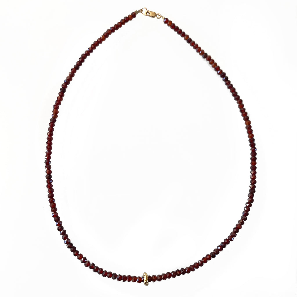 Garnet Beaded Necklace