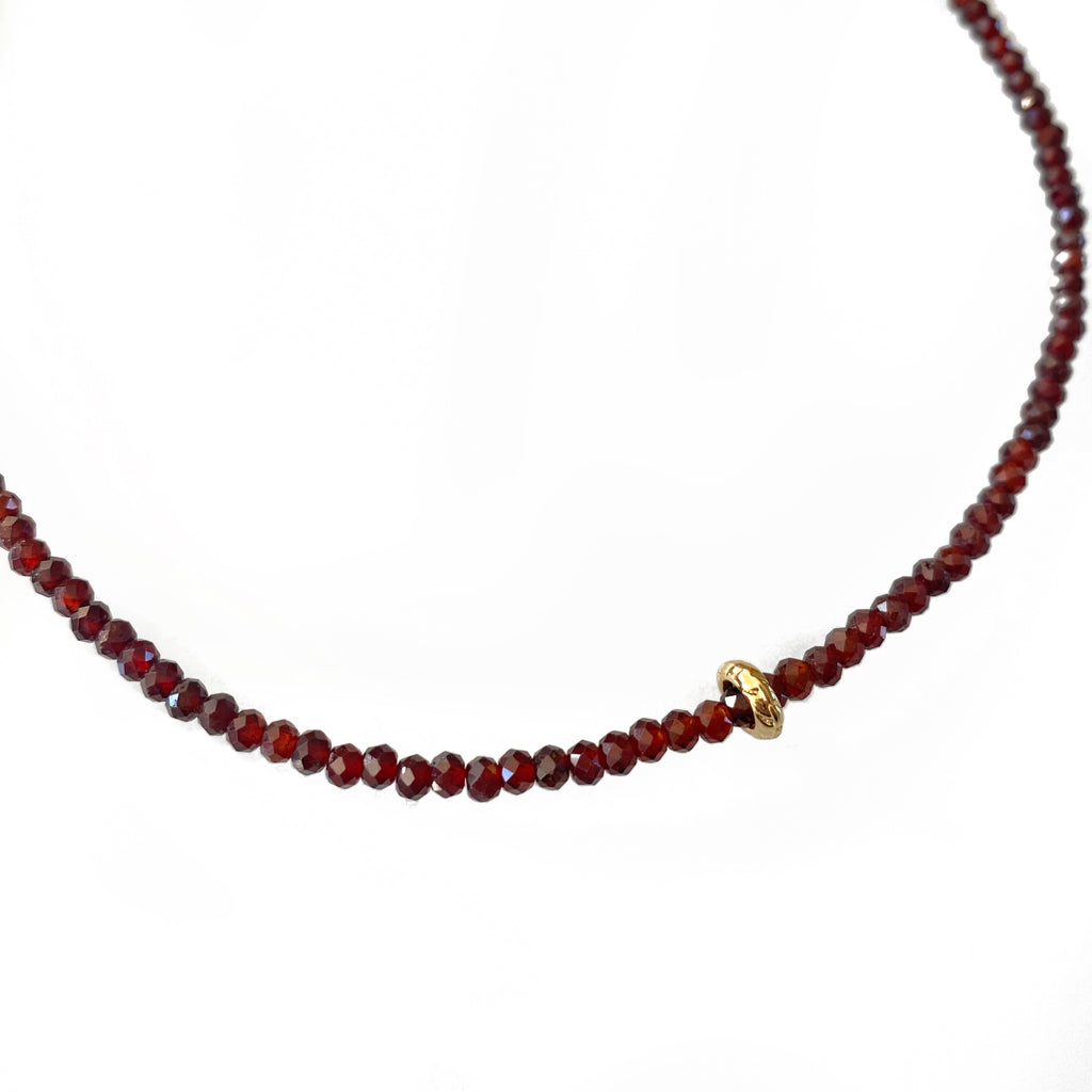 Garnet Beaded Necklace
