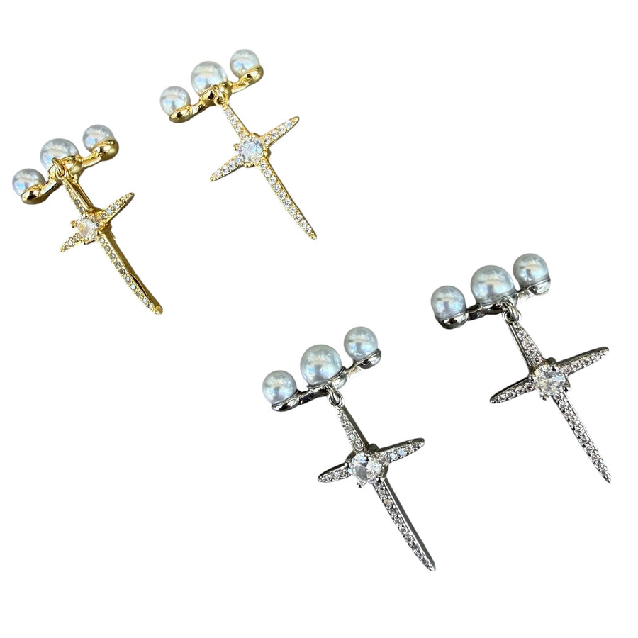 Faustina Cross Earrings
