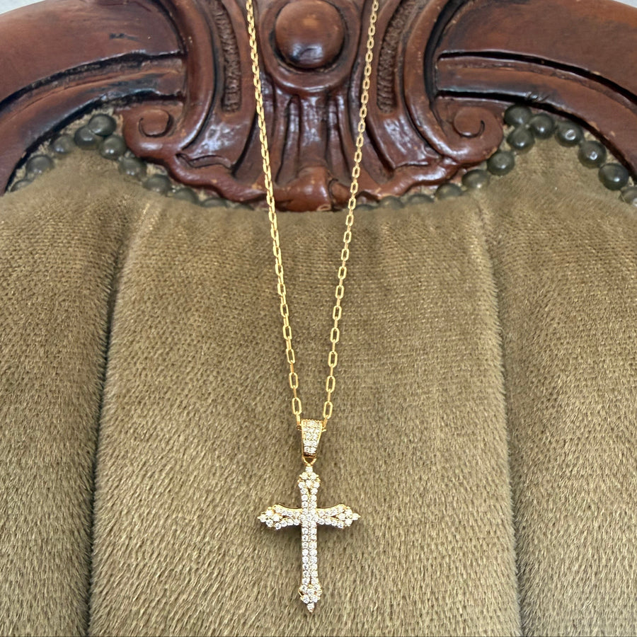 Collar Frances CZ con cruz
