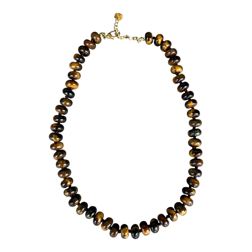 Gemma Tiger Eye Beaded Necklace