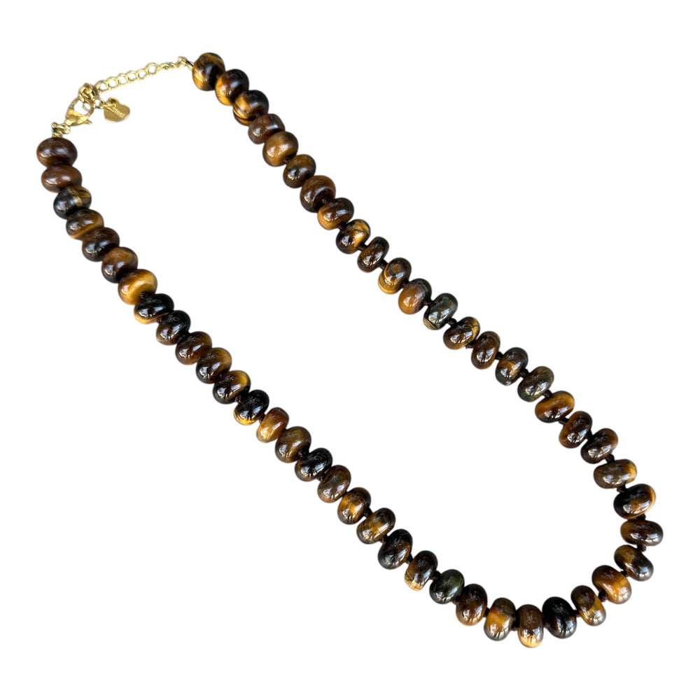 Gemma Tiger Eye Beaded Necklace
