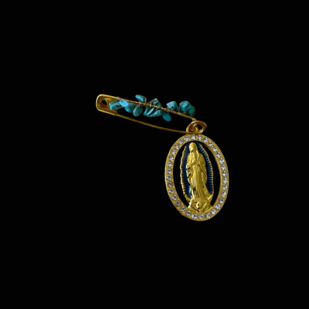 Épingle Guadeloupe Or et Turquoise