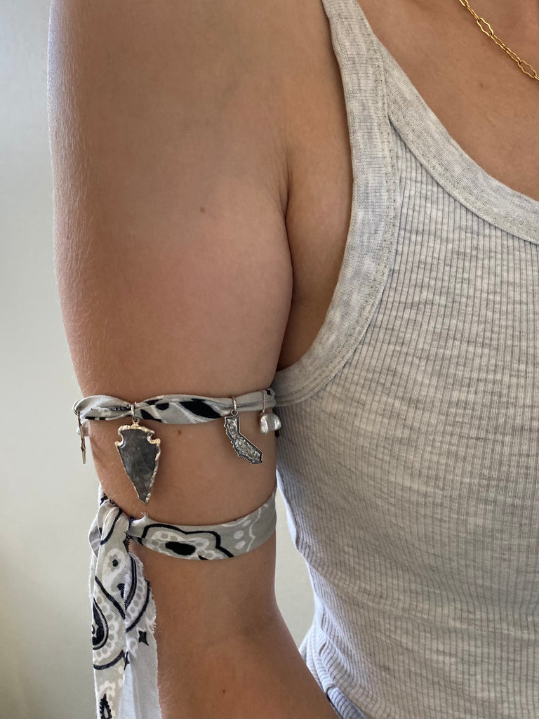 Grey Bandana Necklace