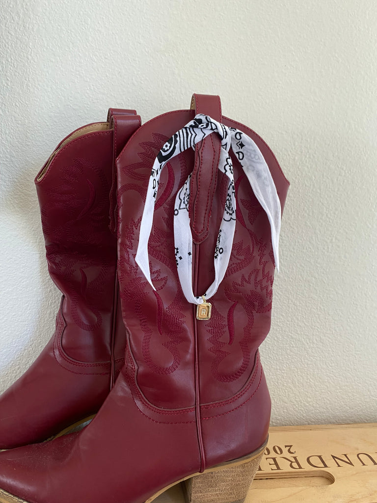 Initial White Bandana