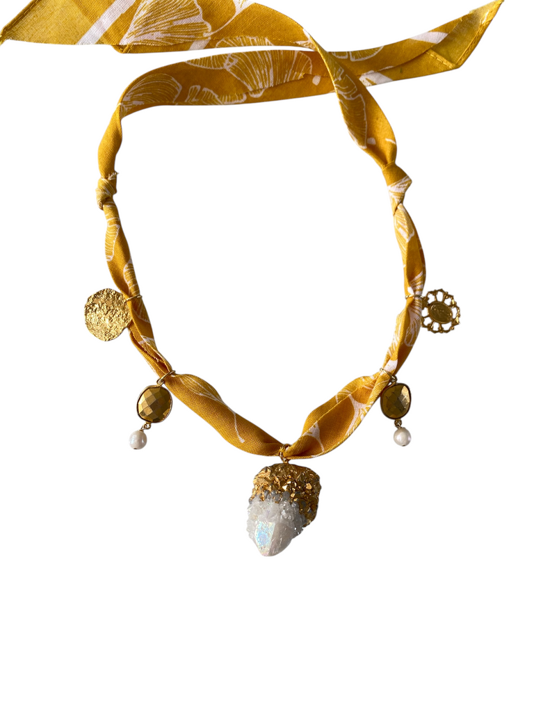 Mustard Bandana Necklace
