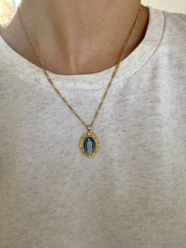 Blue Mary Necklace