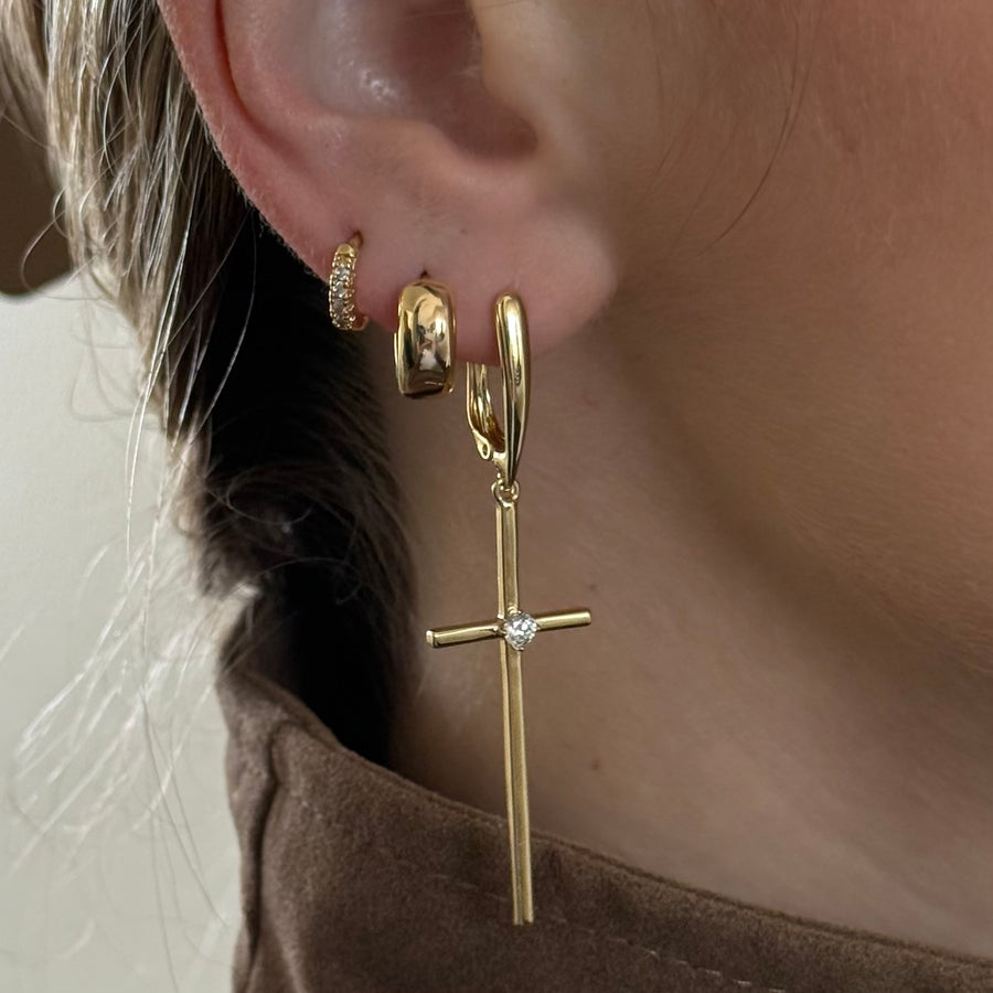 Pendientes de cruz Mary