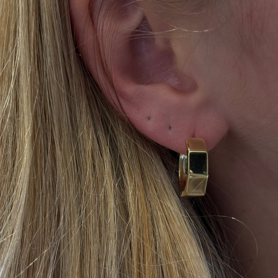 Pendientes de aro pequeños Sabina chapados en oro