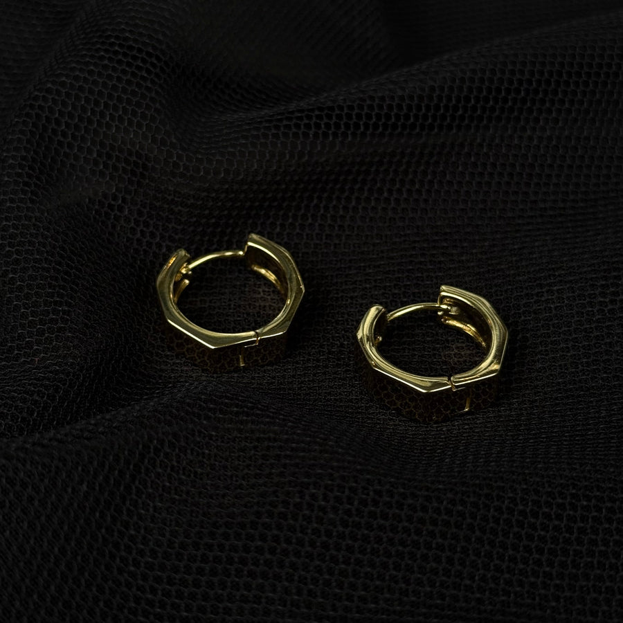 Pendientes de aro pequeños Sabina chapados en oro