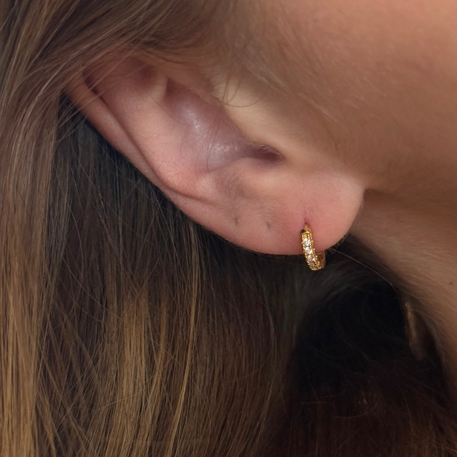 Pendientes pequeños Patti Gold CZ
