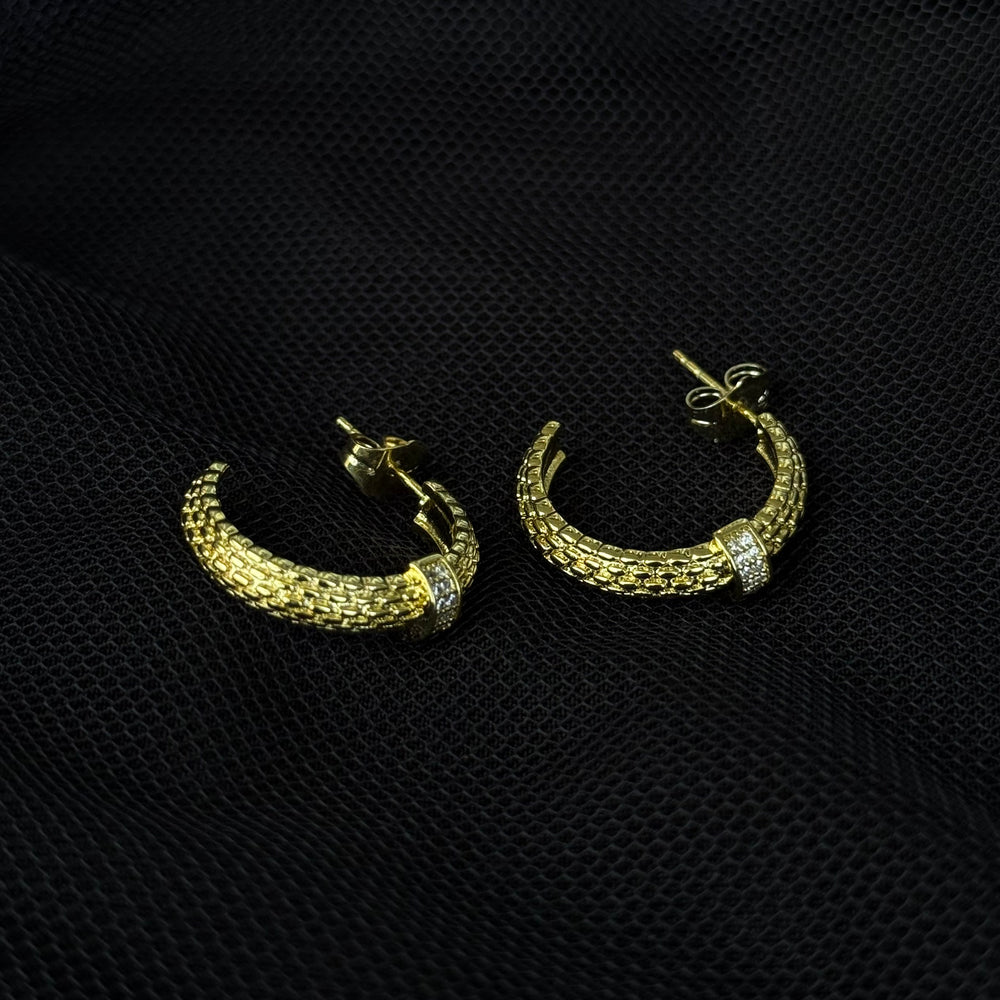 Pendientes Helena CZ de oro