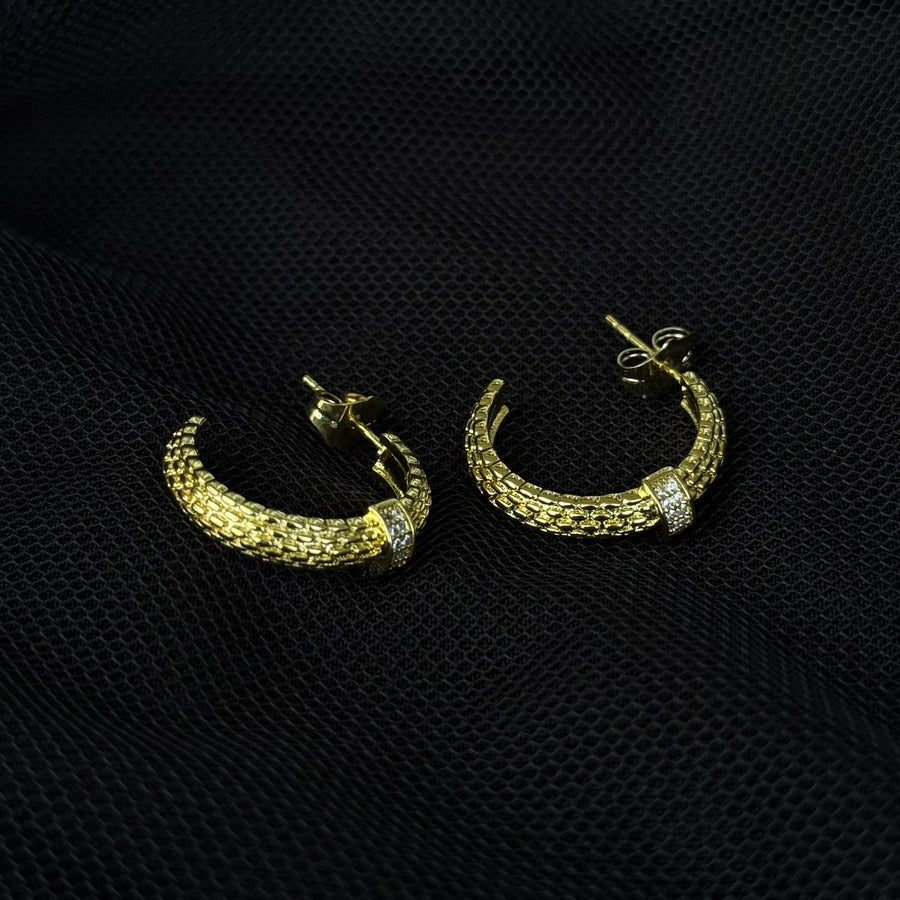 Pendientes Helena CZ de oro