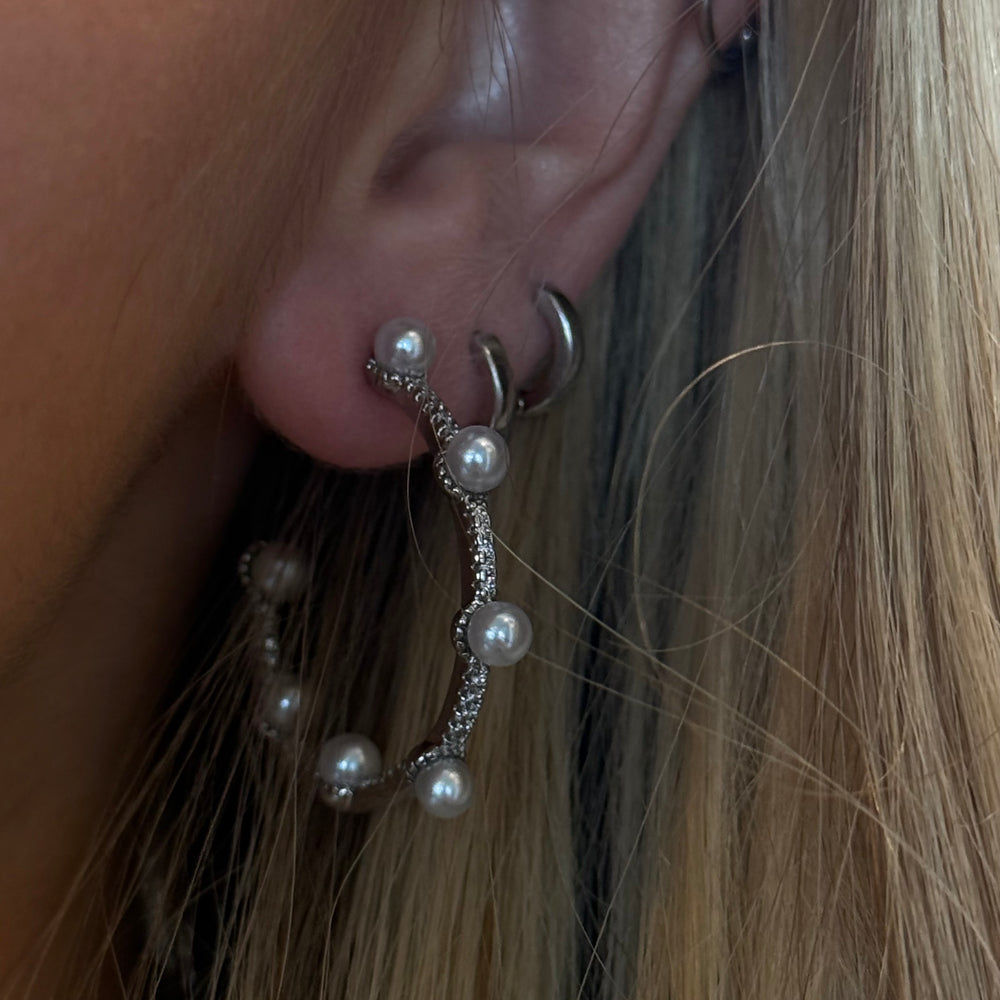 Pendientes de aro Monica Pearl