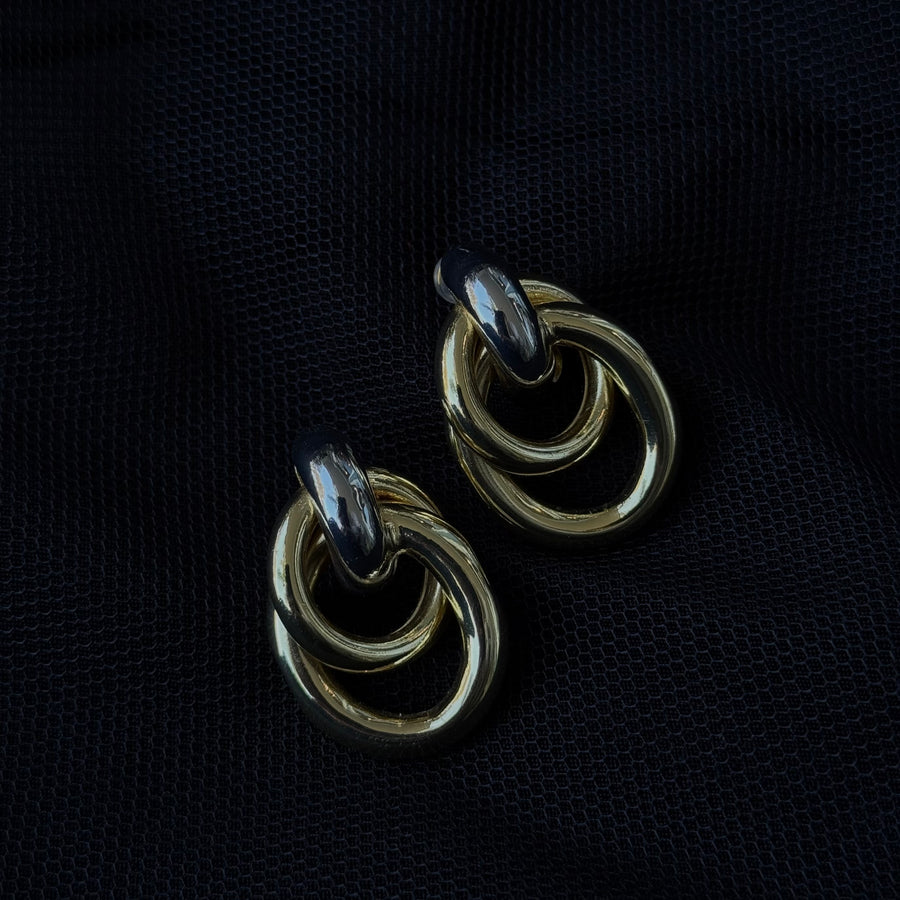 Pendientes Jennifer de metales mixtos