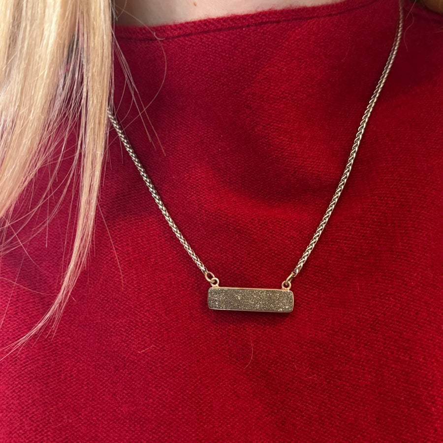Collar de plata con barra Gerard Druzy
