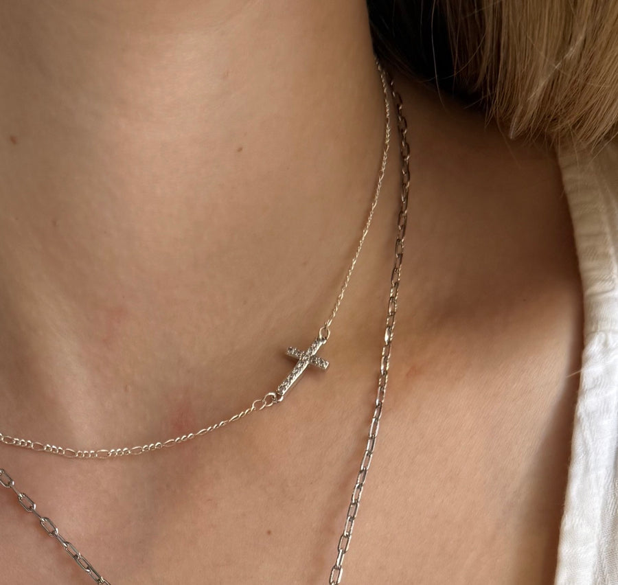 Collar con Cruz Samuel Sterling CZ