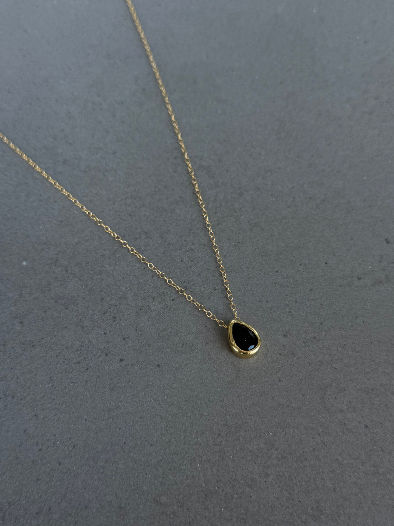Black Onyx Mini Pendant Necklace