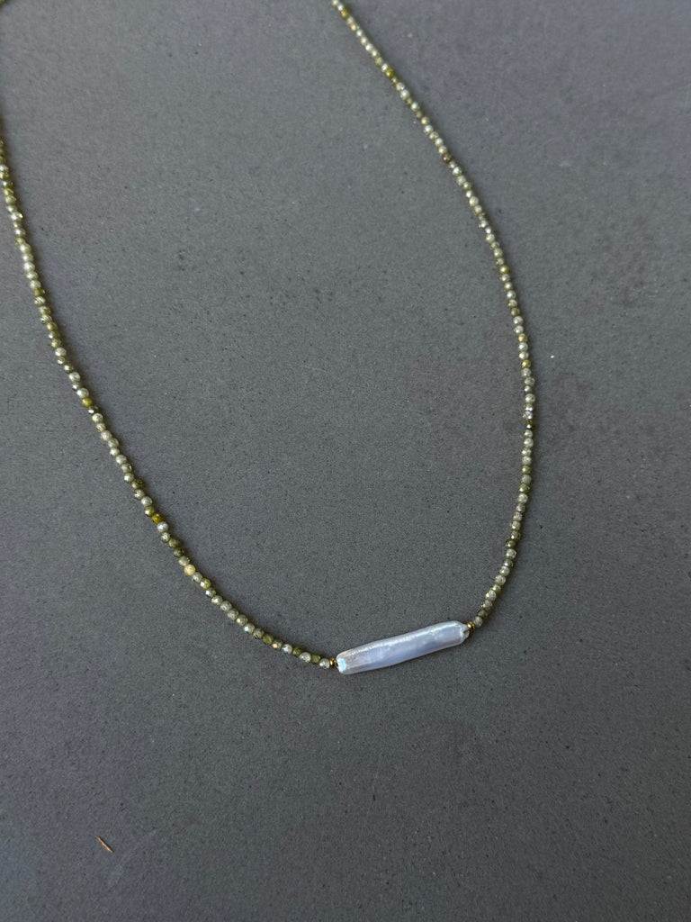 Aventurine Pearl Beaded Necklace