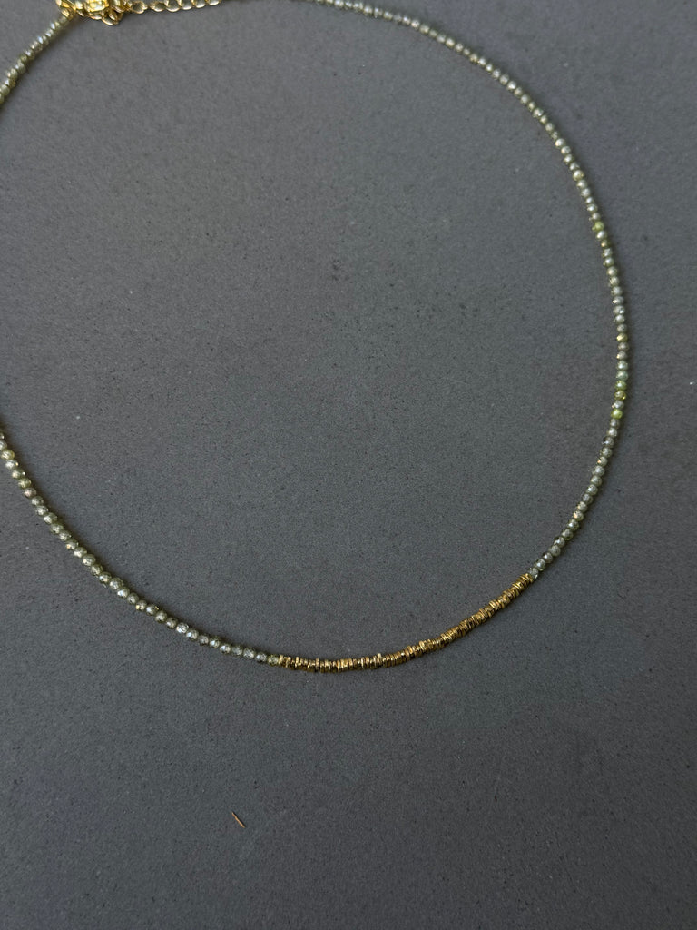 Aventurine and Gold Beaded Necklace